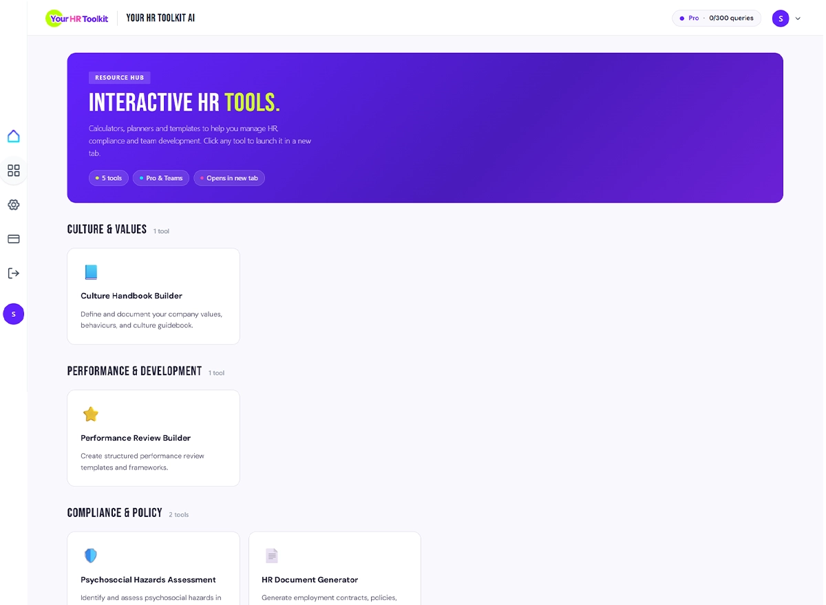 Your HR Toolkit Resources